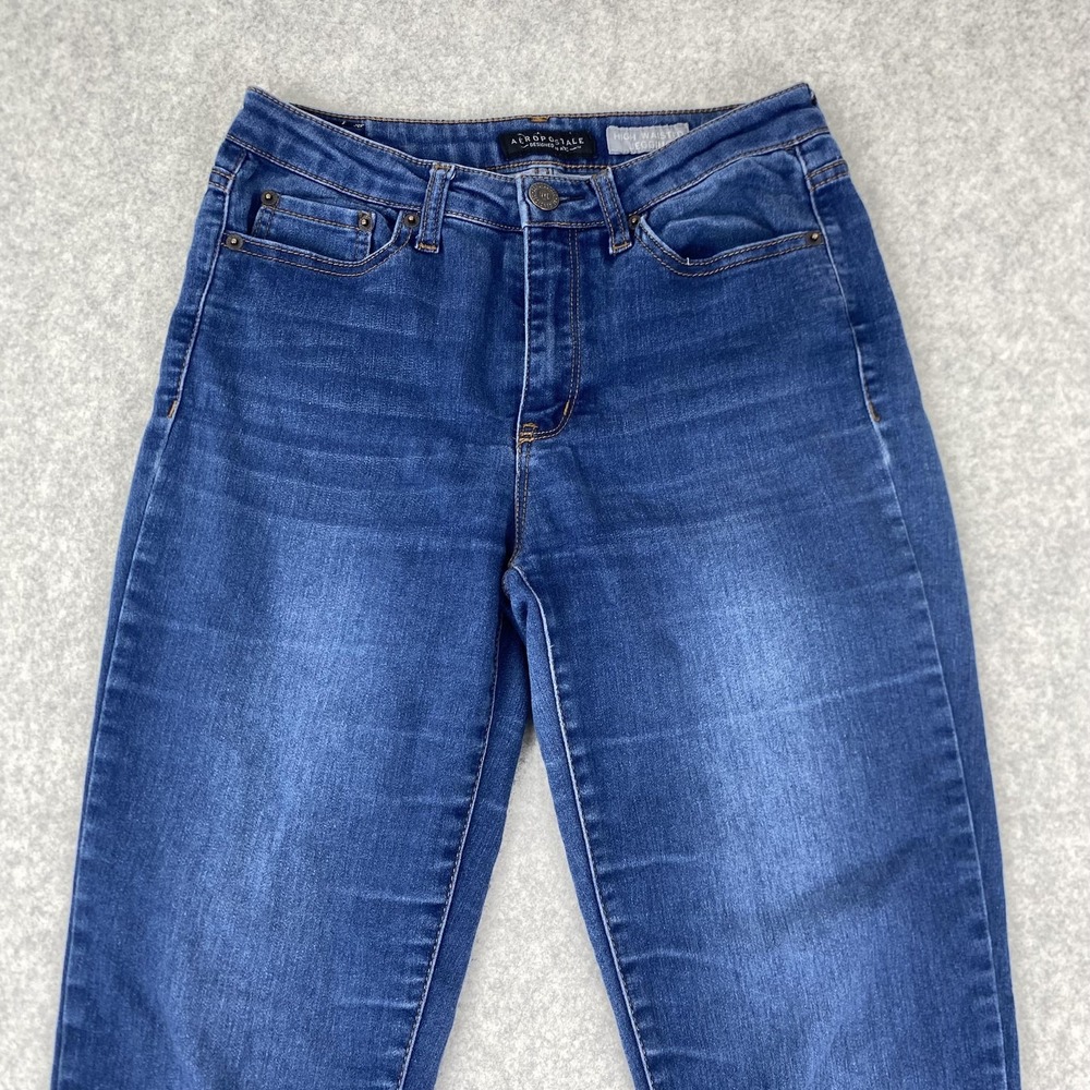 Aéropostale High Waisted Jegging Jeans Womens 4 (26x27) Blue Stretch Denim